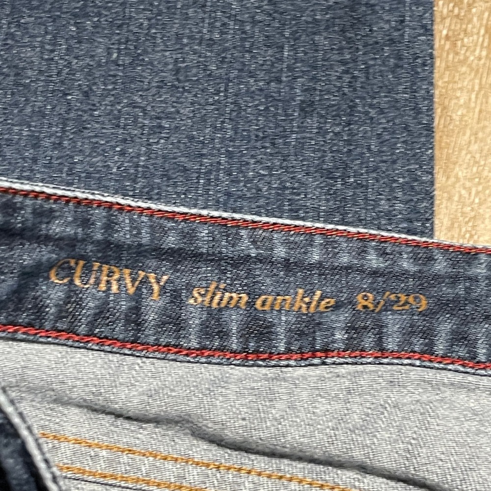 Talbots Curvy Slim Ankle Jeans Women's Size 8/29 Blue Cotton Spandex Stretch EUC - Picture 5 of 9